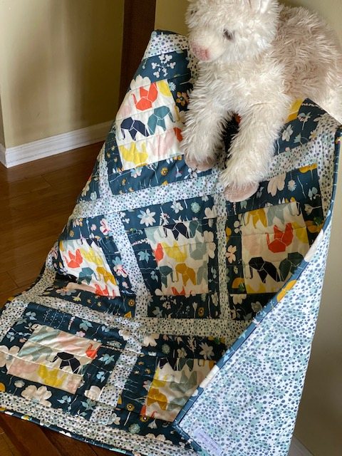 Baby Quilt - Large Elephant